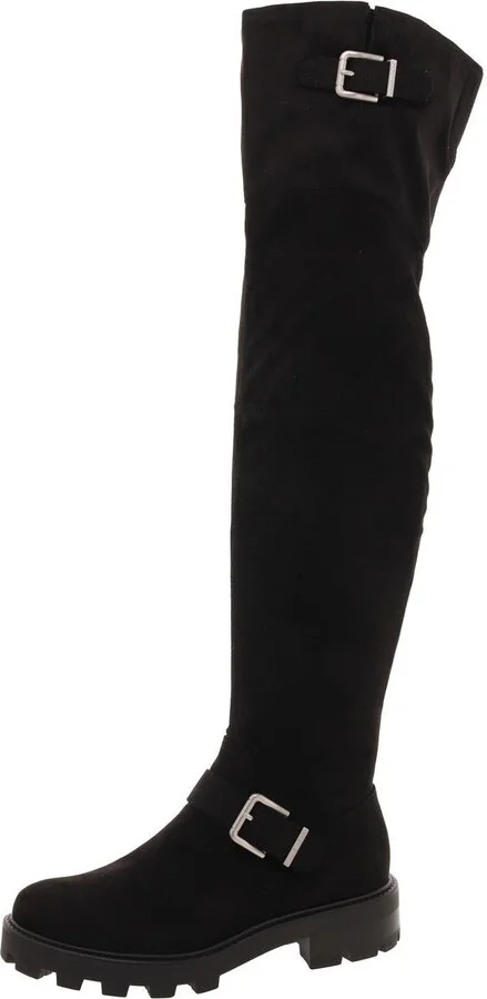 Nans Womens Faux Suede Tall Over-The-Knee Boots