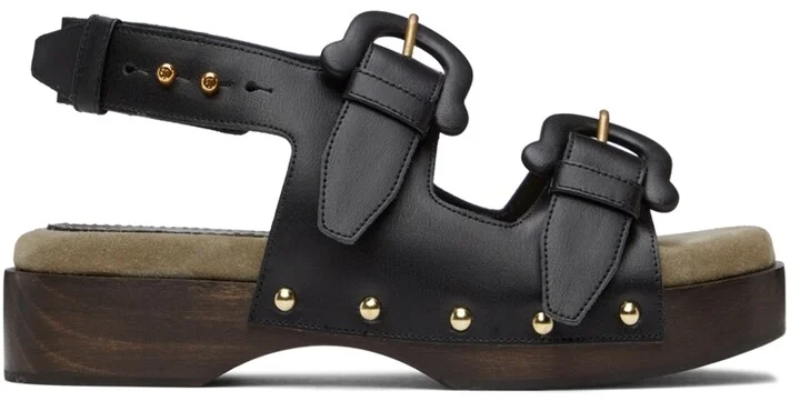 Nanushka Black Mahalia Sandals