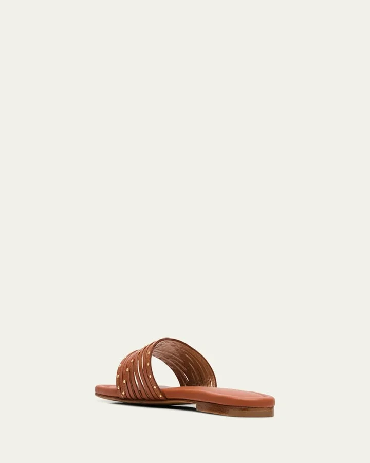 Naomi Caged Leather Thong Flats - Image 5