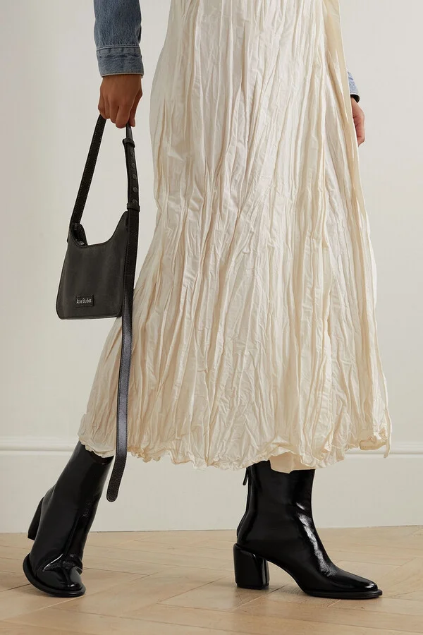 Naomi glossed-leather ankle boots - Image 2