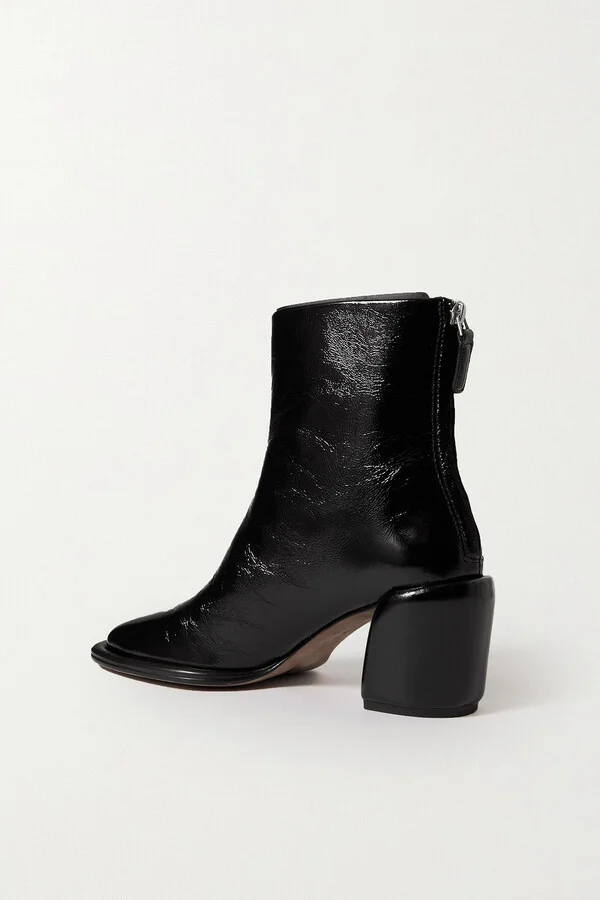 Naomi glossed-leather ankle boots - Image 3