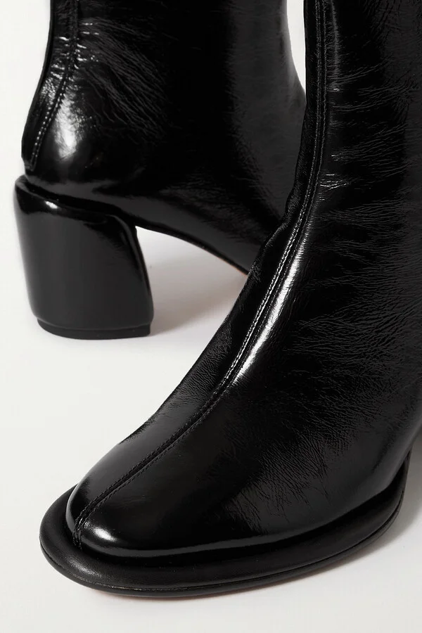 Naomi glossed-leather ankle boots - Image 4