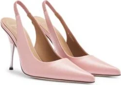 NAOMI x BOSS slingback pumps in smooth leather- light pink Women's Pumps size 10