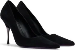 NAOMI x BOSS suede pumps- Black Women's Pumps size 12