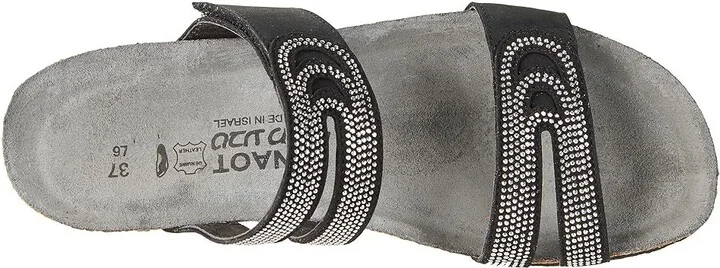 Naot Ainsley Women's Shoes Black Velvet Nubuck/Silver Rivets : EU 35 (US Women's 4) M, Leather - Image 3