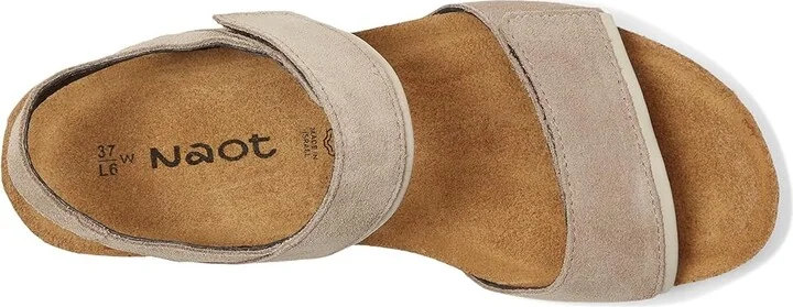 Naot Aisha - Wide Women's Shoes Almond Suede/Ivory Leather : EU 39 (US Women's 8) M - Image 2