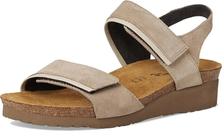 Naot Aisha - Wide Women's Shoes Almond Suede/Ivory Leather : EU 39 (US Women's 8) M - Image 5