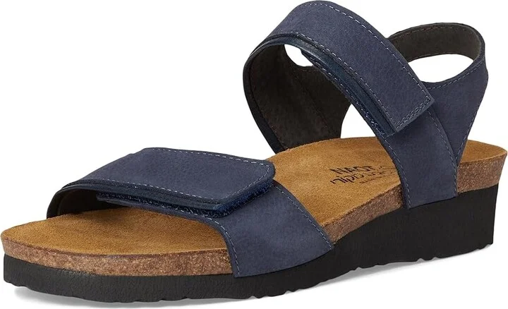 Naot Aisha - Wide Women's Shoes Navy Velvet Nubuck/Ink Leather : EU 43 (US Women's 12) M - Image 5