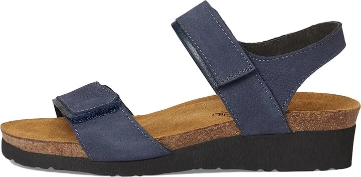 Naot Aisha - Wide Women's Shoes Navy Velvet Nubuck/Ink Leather : EU 43 (US Women's 12) M - Image 6