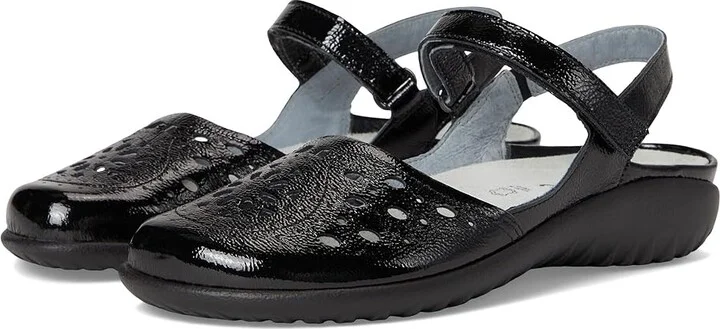 Black Crinkle Patent Leather