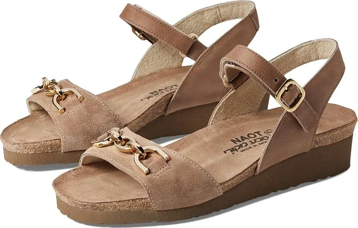 Naot Aubrey Women's Shoes Almond Brown Suede/Oily Bark Nubuck : EU 35 (US Women's 4) M