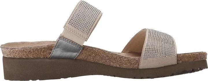 Naot Bianca Women's Sandals Beige/Silver Rivets/Mirror Leather : EU 36 (US Women's 5) M, Leather/Latex/Suede - Image 8