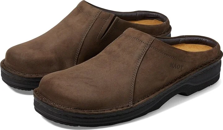 Naot Bjorn Men's Slip on Shoes Oily Brown Nubuk : EU 40 (US Men's 7) M, Leather/Nubuck