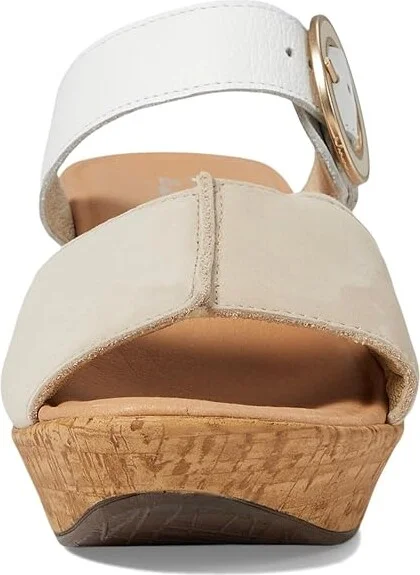 Naot Breezy Women's Shoes Beige Nubuck/Soft White Leather : EU 36 (US Women's 5) M - Image 2