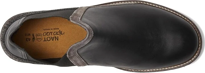 Naot Business Men's Shoes Black Raven Leather/Black Crackle Leather/Gray Suede : EU 41 (US Men's 8) M, Leather/Suede - Image 3