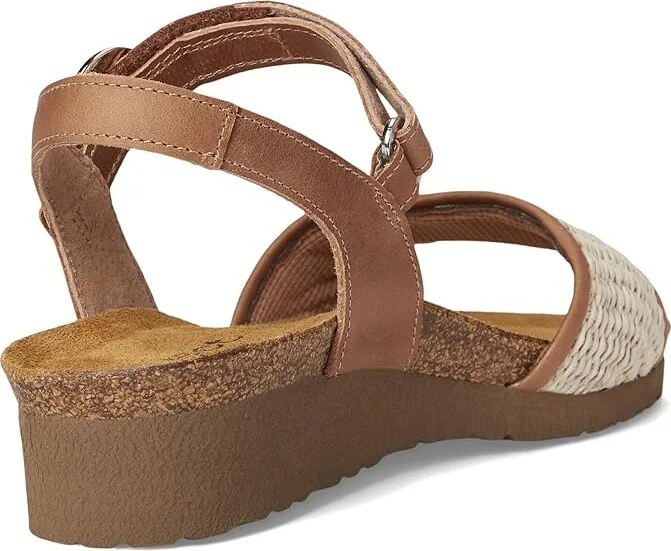 Naot Cecile Women's Sandals Latte Brown Leather/Sand Raffia : EU 42 (US Women's 11) M - Image 4