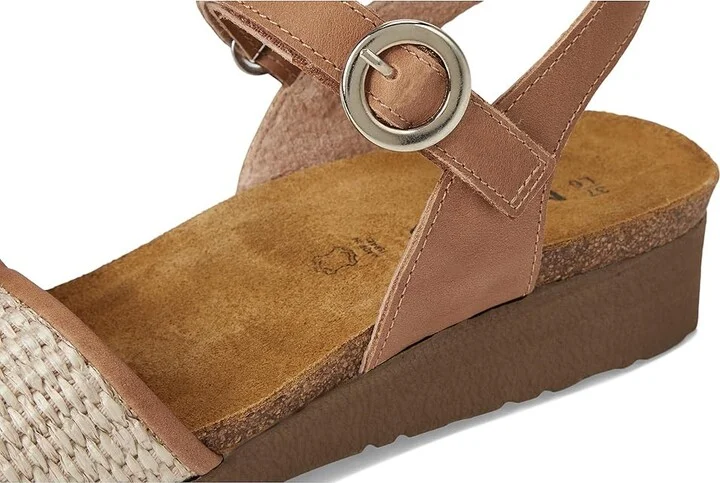 Naot Cecile Women's Sandals Latte Brown Leather/Sand Raffia : EU 42 (US Women's 11) M - Image 7