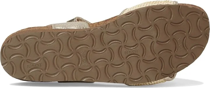 Naot Cecile Women's Sandals Radiant Gold Leather/Blonde Raffia : EU 42 (US Women's 11) M - Image 3
