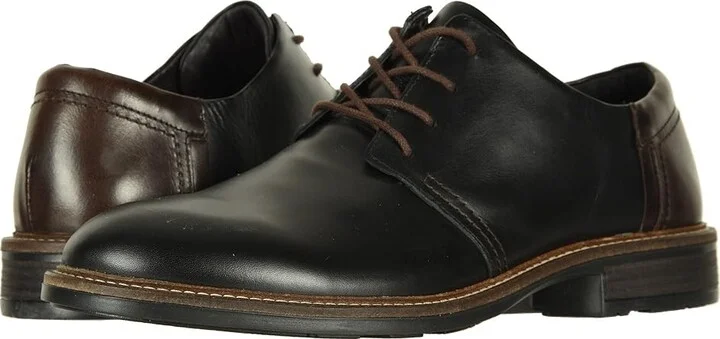 Naot Chief Men's Lace up casual Shoes Black Raven Leather/Walnut Leather : EU 40 (US Men's 7) M