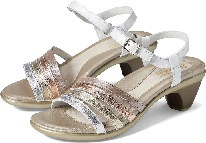 Silver Leather,gold,white Leather Combi