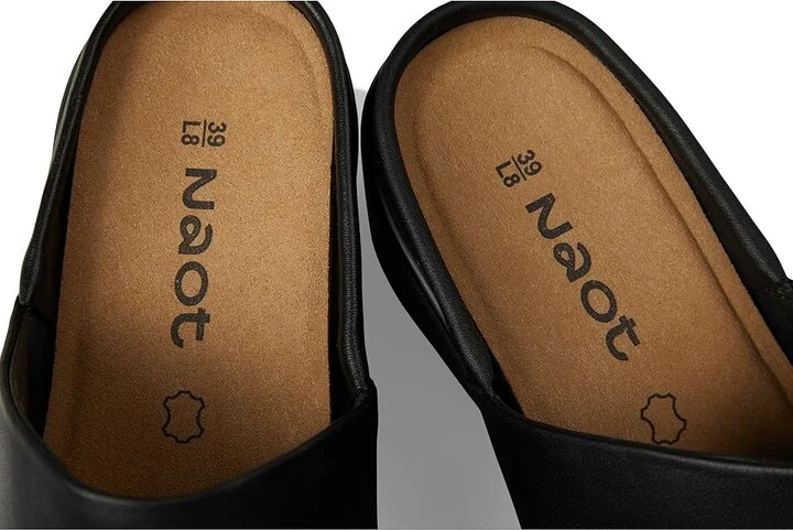 Naot Dedicate Women's Slippers Jet Black Leather : EU 37 (US Women's 6) M - Image 7
