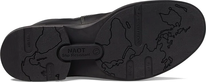Naot Director Men's Slip on Shoes Black Raven Leather/Black Velvet Nubuck : EU 40 (US Men's 7) M - Image 4
