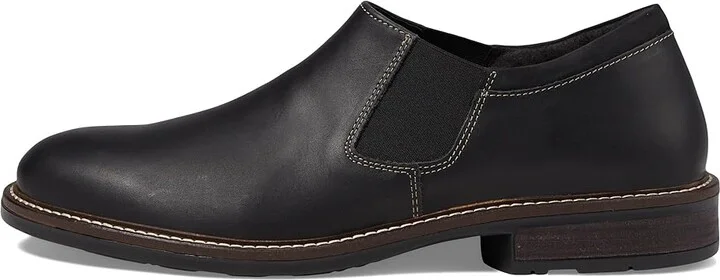 Naot Director Men's Slip on Shoes Black Raven Leather/Black Velvet Nubuck : EU 40 (US Men's 7) M - Image 7