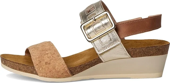 Naot Dynasty Women's Shoes Cork Leather/Radiant Gold Leather/Latte Brown Leather : EU 39 (US Women's 8) M - Image 6