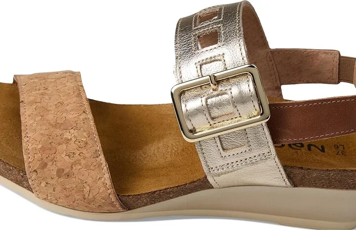 Naot Dynasty Women's Shoes Cork Leather/Radiant Gold Leather/Latte Brown Leather : EU 39 (US Women's 8) M - Image 7