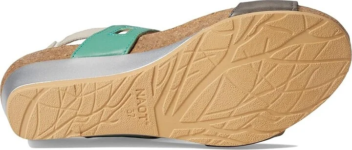 Naot Dynasty Women's Shoes Foggy Gray/Soft Jade/Soft Ivory Leather : EU 41 (US Women's 10) M - Image 3