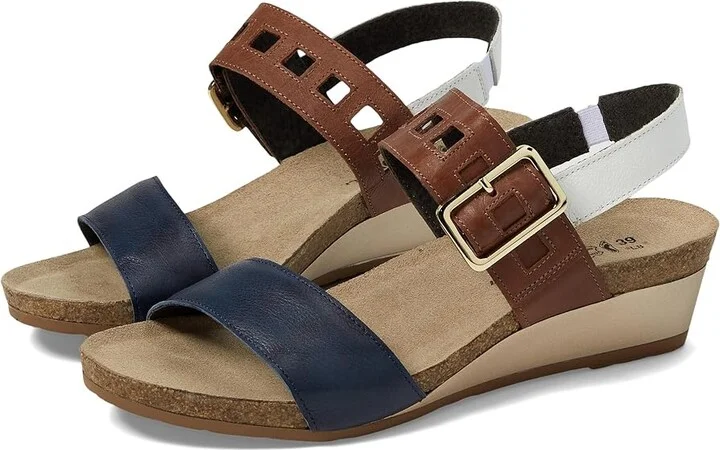 Naot Dynasty Women's Shoes Ink/Chestnut/White Leather Combo : EU 35 (US Women's 4) M