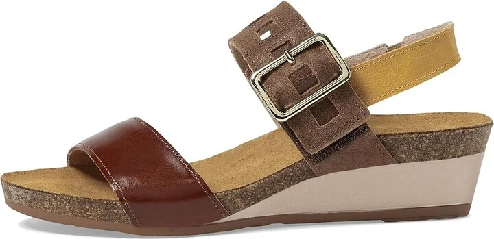 Naot Dynasty Women's Shoes Maple Brown/Antique Brown/Marigold Leather Combo : EU 36 (US Women's 5) M - Image 6