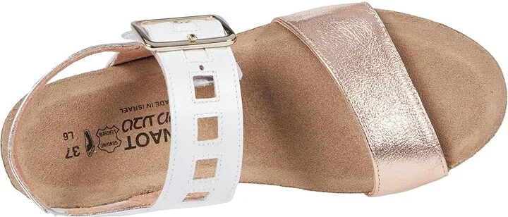 Naot Dynasty Women's Shoes Rose Gold/White Pearl/Silver Leather Combo : EU 35 (US Women's 4) M - Image 2
