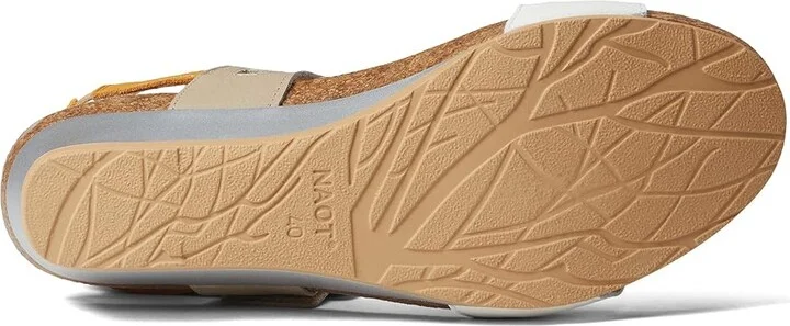 Naot Dynasty Women's Shoes White/Beige/Marigold Leather Combo : EU 35 (US Women's 4) M - Image 3