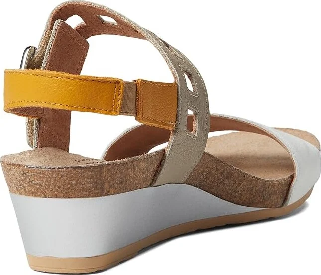 Naot Dynasty Women's Shoes White/Beige/Marigold Leather Combo : EU 35 (US Women's 4) M - Image 4