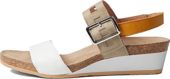 Naot Dynasty Women's Shoes White/Beige/Marigold Leather Combo : EU 35 (US Women's 4) M - Image 5