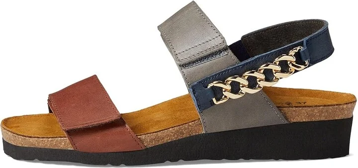 Naot Eliana Women's Shoes Chestnut/Foggy Gray/Ink Leather Combination : EU 37 (US Women's 6) M - Image 5