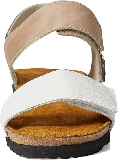 Naot Eliana Women's Shoes White/Khaki Beige/Foggy Gray Combination : EU 35 (US Women's 4) M, Leather - Image 2
