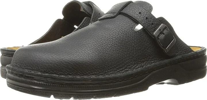 Naot Fiord Men's Slip on Shoes Black Leather : EU 41 (US Men's 8) M