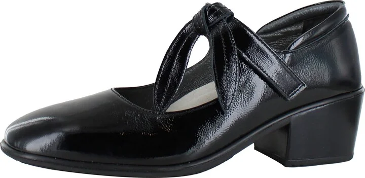 NAOT Footwear Women's Nobility Black Crinkle Patent Lthr - 8-8.5 M US