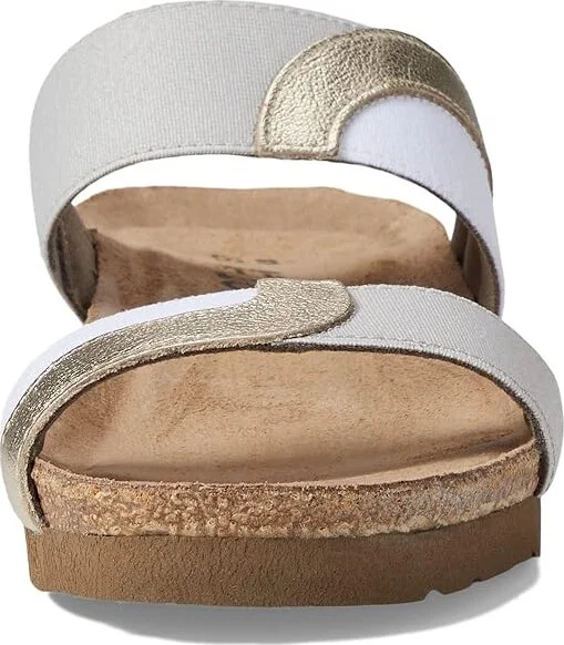 Naot Frankie Women's Shoes Radiant Gold Leather/Ice Gray and White Stretch : EU 41 (US Women's 10) M - Image 2