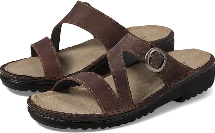 Naot Geneva Women's Sandals Brown Haze Leather : EU 35 (US Women's 4) M