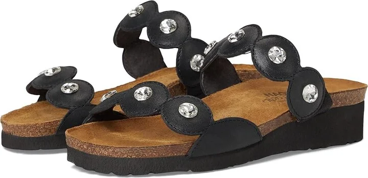 Naot Hailey Women's Sandals Black Shiny Leather : EU 35 (US Women's 4) M