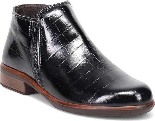 Naot Helm Women's Boots Black Croc : EU 36 (US Women's 5) M, Leather/Suede