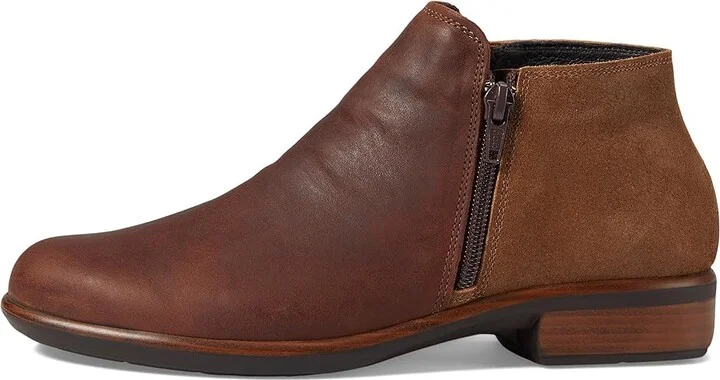 Naot Helm Women's Boots Soft Cognac Leather/Antique Brown Suede : EU 35 (US Women's 4) M, Leather/Suede - Image 4