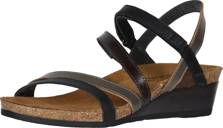 Naot Hero Women's Shoes Black Leather/Walnut Leather Combination : EU 36 (US Women's 5) M - Image 2