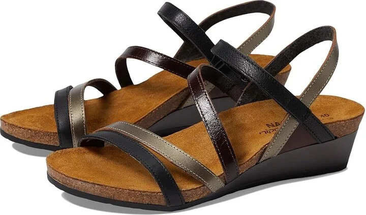 Naot Hero Women's Shoes Black Leather/Walnut Leather Combination : EU 36 (US Women's 5) M