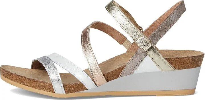 Naot Hero Women's Shoes Soft Silver Leather/White/Gold Leather Combination : EU 35 (US Women's 4) M - Image 6