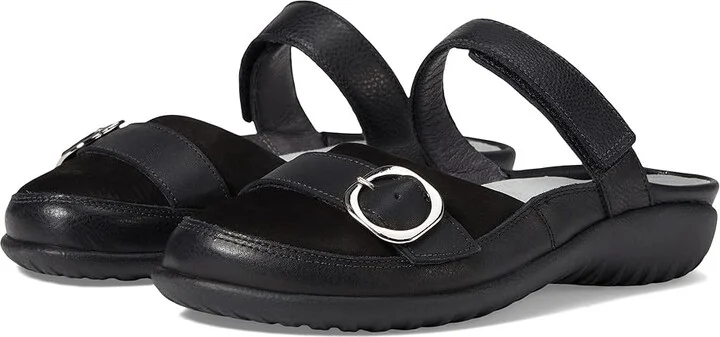 Naot Hongi Women's Shoes Soft Black Leather/Black Velvet Nubuck : EU 36 (US Women's 5) M, Leather/Nubuck