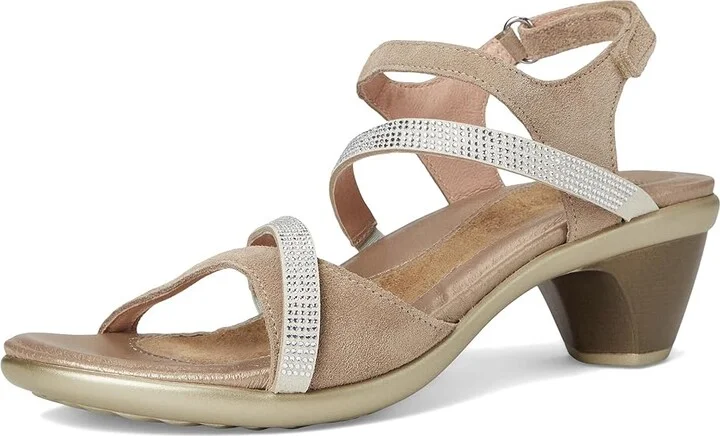 Naot Innovate Women's Shoes Almond Suede/Clear Rhinestones : EU 41 (US Women's 10) M, Leather - Image 5